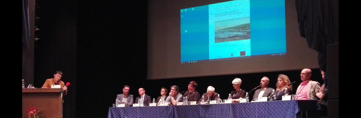 Okrogla miza Muzeji, dediščina in kulturna krajina, katere se je udeležil tudi minister za kulturo, g. Anton Peršak. Foto: A. Pukl, 2016.