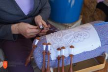 Klekljanje čipk. Foto: A. Pukl, 2021 