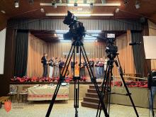 Snemanje tamburaštva v Adlešičih. Foto: A. Pukl, 2022 