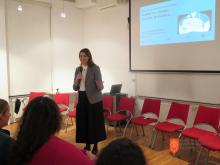 Nagovor generalne direktorice Direktorata za kulturno dediščino na MK Špele Spanžel. Foto: N. Židov, 2023