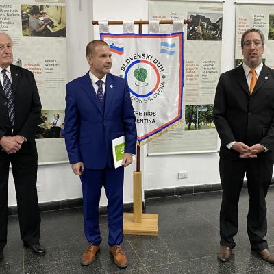 Odprtje razstave. Foto: Slovensko veleposlaništvo v Buenos Airesu, 2023 