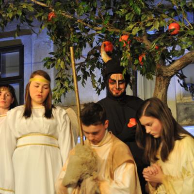 Uprizoritev Škofjeloškega pasijona. Foto: A. Jerin, 2015. 