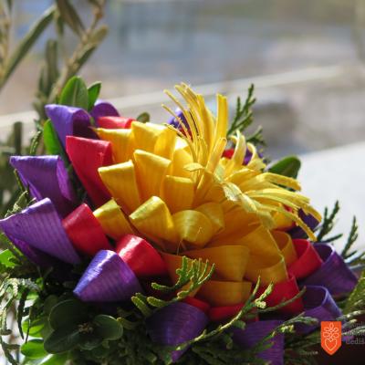 Cvetonedeljska butara in oljka. Foto: A. Jerin, 2016. 