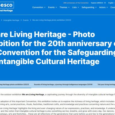 Zajem zaslona - spletna stran Unesca. (27. 3. 2024)